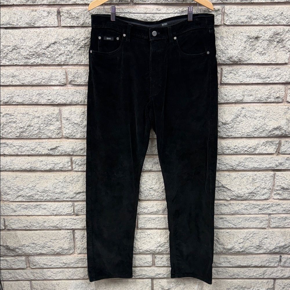 Hugo Boss Men's Black Corduroy Pants